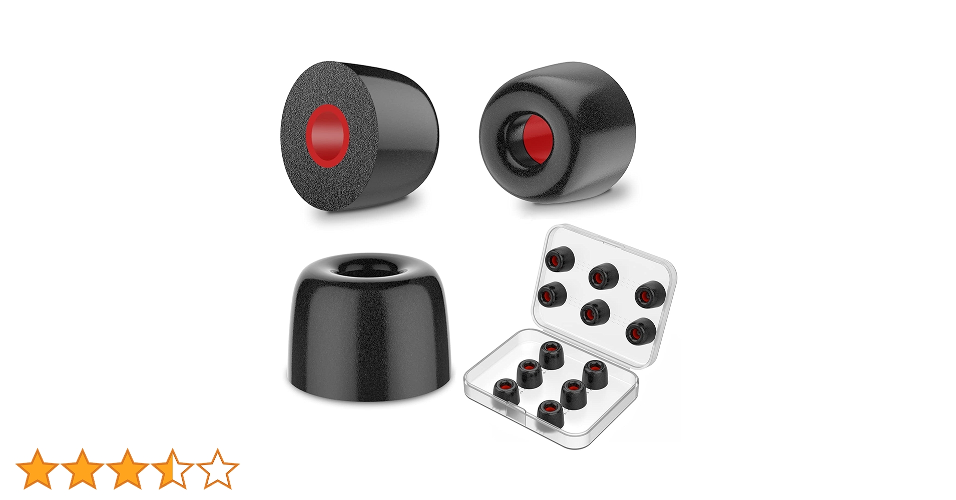 交換用イヤーチップ イヤホン用 5.1-6mm 中サイズ 黒 8個入り Amazon | uxcell 交換用フォームイヤーチップ イヤホン用 5.1